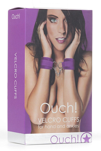 Фиолетовые наручи Shots Media BV Velcro Cuffs Purple OU051PUR