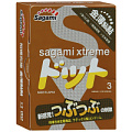 Прозрачные презервативы с точечной текстурой и линиями прилегания Sagami Xtreme Feel Up №3 (3 шт)