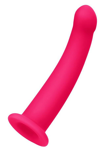 Розовый анальный фаллоимитатор с изгибом POPO Pleasure 731340 (17,5 см)