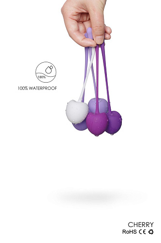 Разноцветный набор из 5 вагинальных силиконовых шариков S-HANDE CHERRY SHD-011