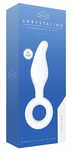 Белый анальный стимулятор Shots Media BV Gripper CHR026WHT (17 см)