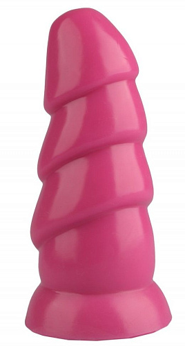 Розовая рельефная анальная втулка Сумерки богов 1016-85 BX DD (18,5 см)