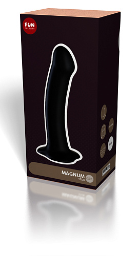 Чёрный гладкий фаллоимитатор Fun Factory Magnum 22608