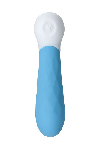 Голубой мини-вибратор с рельефом S-HANDE MINI 3 SHD-050-3B (11,8 см)