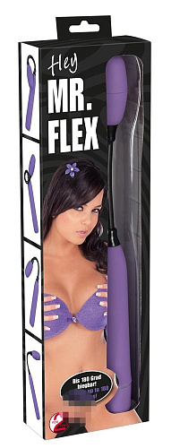 Вибропуля на гнущейся ручке фиолетового цвета Orion Mr.Flex 0578444