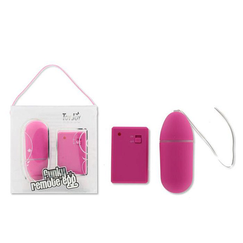 Лиловое вибройяцо с дистанционным управлением Toy Joy Funky Remote Egg 3006009889 (7,5 см)