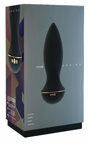 Чёрный вибратор с заострённым кончиком Shots Media BV Zesiro VIVE003BLK (14,5 см)