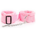 Розовые меховые поножи на регулируемых черных пряжках Bior toys NTB-80576