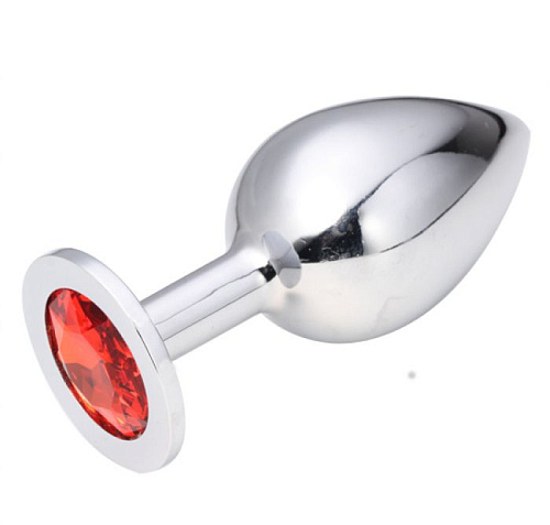 Анальная пробка с красным кристаллом Anal Jewelry Plug BUTT PLUG Large SL-16 (9,5 см)
