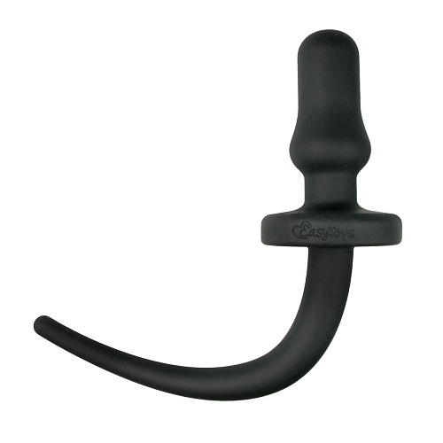 Чёрная анальная втулка с хвостом EDC Wholesale Dog Tail Plug ET323BLK