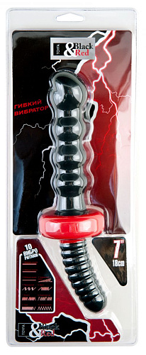 Чёрный двусторонний фигурный вибратор ToyFa 901339-5 (30 см)