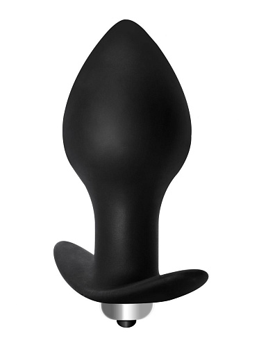 Чёрная анальная пробка с вибрацией Lola toys Bulb Anal Plug 5003-03lola (10 см)