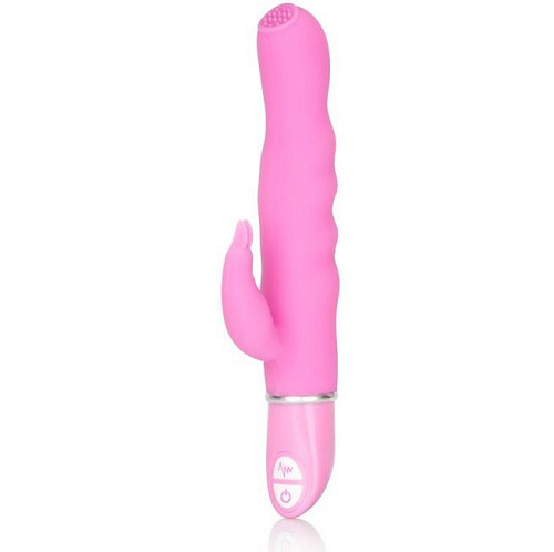 Розовый силиконовый вибратор California Exotic Novelties Lia Dual Stimulator SE-4561-10-3 (20 см)