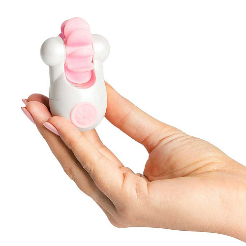 Бело-розовый клиторальный стимулятор Sqweel Sqweel Go White LH-42220