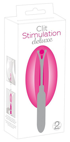 Вилочка для клитора серо-розового цвета с вибрацией Orion Clit Stimulation Deluxe 0591920