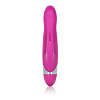 Розовый вибромассажёр с клиторальной стимуляцией California Exotic Novelties Turn it Up! 7-Function Silicone Massager SE-0732-50-3 (20,3 см)
