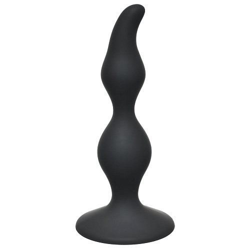 Чёрная анальная пробка Lola toys Curved Anal Plug Black 4105-03Lola (12,5 см)