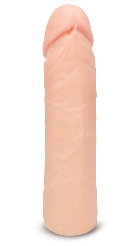 Эластичная насадка-фаллос в телесном цвете Пикантные штучки DP02078k (18 см)