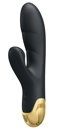 Чёрный вибратор с вакуумной стимуляцией клитора Baile Royal Pleasure BI-014625 (19,2 см)