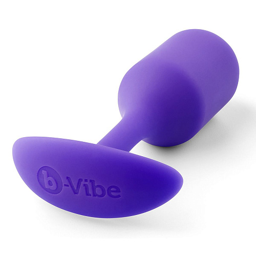 Фиолетовая пробка для ношения b-Vibe Snug Plug 2 BV-008-PUR (11,4 см)