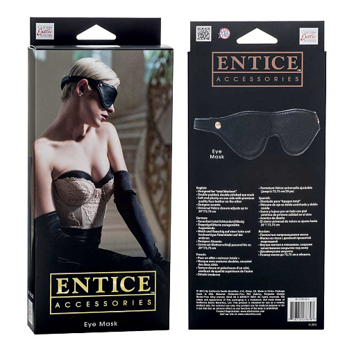 Чёрная закрытая маска California Exotic Novelties Entice Eye Mask SE-2720-40-3