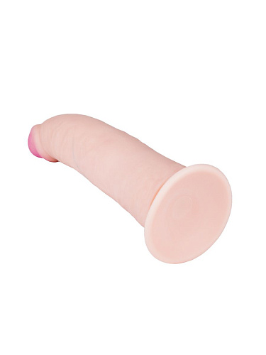 Телесный фаллоимитатор на присоске с загнутой головкой LOVETOY (А-Полимер) ART-Style 010707 (19,5 см)