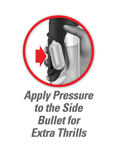 Вакуумная помпа с вибрацией чёрного цвета Pipedream Perfect Touch Vibrating Penis Pump PD3298-23