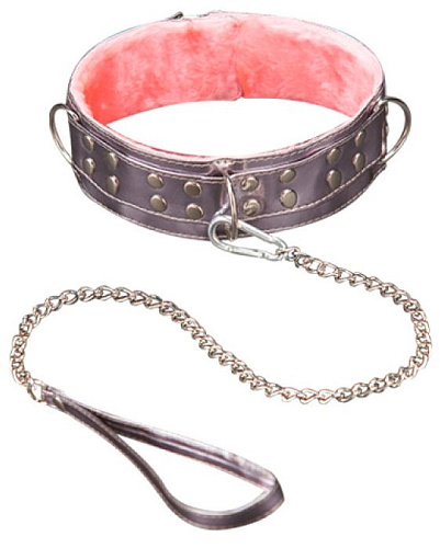 Бронзовый ошейник с металлической цепочкой-поводком Sitabella 5014-7