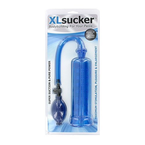 Голубая вакуумная помпа XLsucker Penis Pump E22147