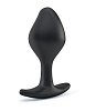 Чёрная анальная пробка для электростимуляции MyStim Rocking Force S 46270 (9,5 см)
