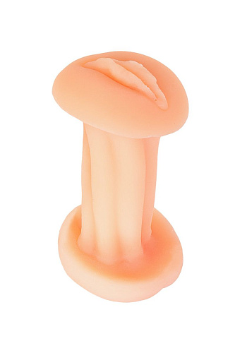 Надувная секс-кукла телесного цвета с реалистичной головой и поднятыми ножками ToyFa 117015