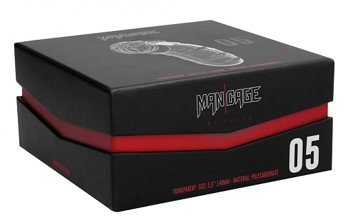 Прозрачный мужской пояс верности Shots Media BV №5 Transparent 5.5 Inch MCG005TRA (14 см)