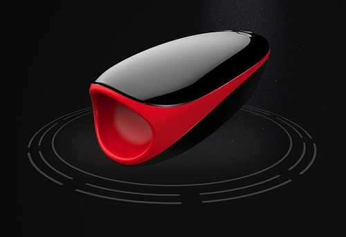 Хай-тек перезаряжаемый мастурбаторс вибрацией в чёрно-красном цвете ImToy Piu