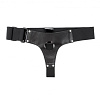 Чёрные лаковые трусики для страпона БДСМ арсенал 52002ars