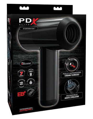 Чёрный вибромастурбатор Pipedream Hydrobator RD532