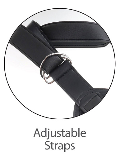 Кофейный страпон на виниловых трусиках Pipedream Strap-on Harness Cock PD5622-22 (17,8 см)