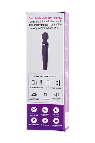 Чёрный вибромассажёр Lovense Domi 2 LE-08 (23,3 см)