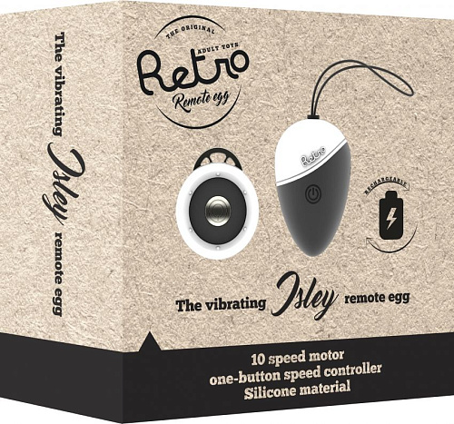 Чёрное виброяйцо с пультом ДУ Shots Media BV Isley RET005BLK