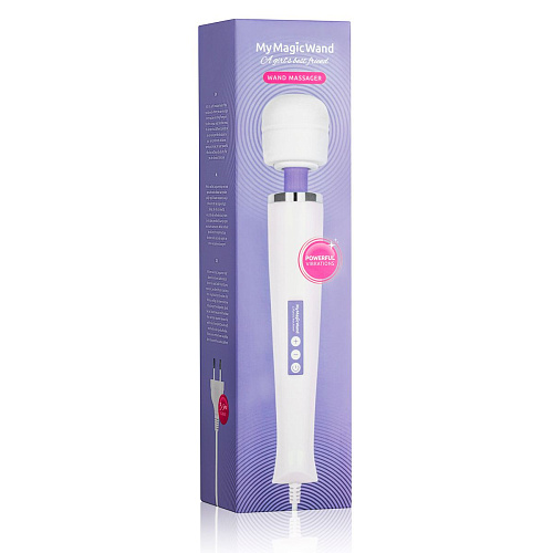 Жезловый вибромассажёр белого цвета EDC Wholesale MyMagicWand MMW001PUR