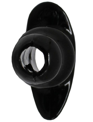 Чёрная анальная пробка с тоннелем Eroticon 31053 (7 см)