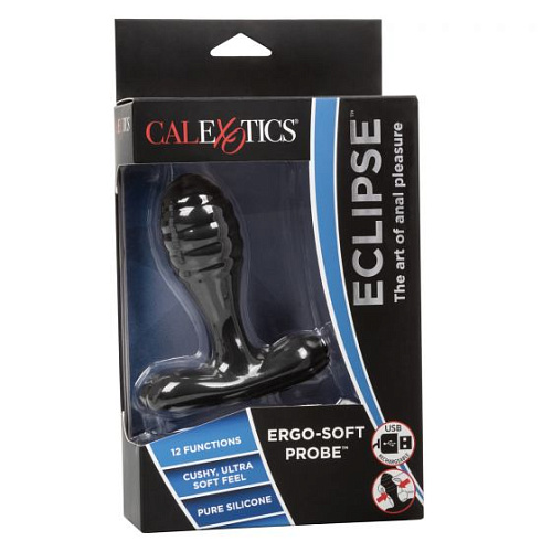 Чёрная анальная вибропробка California Exotic Novelties Eclipse Ultra-Soft Probe SE-0383-07-3 (10,25 см)