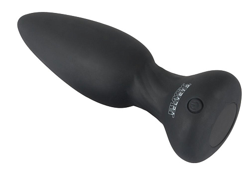Чёрная анальная пробка с шейкером и вибрацией Orion 05964180000 (14 см)