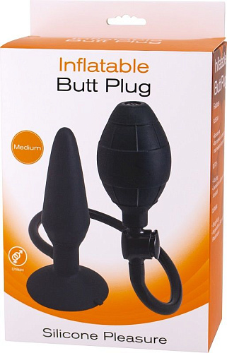 Анальная пробка с функцией расширения Seven Creations Inflatable Butt Plug Medium Y0011B10PGACN (14,2 см)