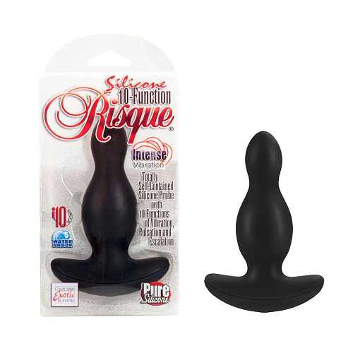 Чёрная анальная пробка с 10 функциями вибрации California Exotic Novelties SE-0393-15-3 (10,25 см)