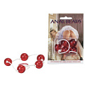 Красная анальная цепочка с пятью звеньями Seven Creations Anal Beads 135L-CRD-BCDSC