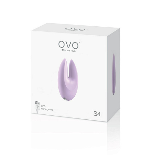 Розовый перезаряжаемый клиторальный стимулятор OVO S4 PINK