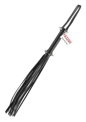 Чёрная плеть с шипами на рукояти Pipedream SPIKED WHIP PD3739-23 (66 см)