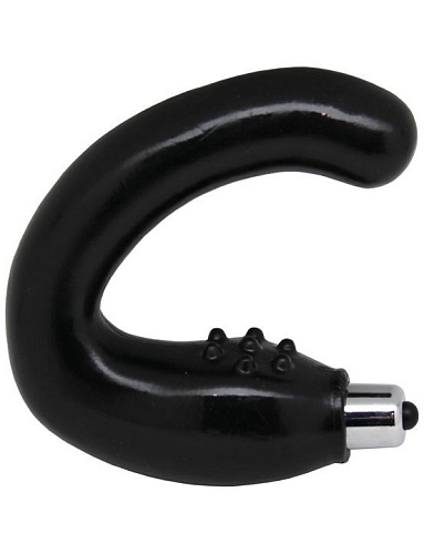 Чёрный С-массажёр простаты с вибрацией Eroticon 30273