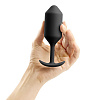 Чёрная пробка для ношения b-Vibe Snug Plug 3 BV-009-BLK (12,7 см)