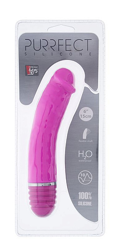 Розовый вибратор-реалистик Dream Toys PURRFECT SILICONE VIBRATOR 6INCH PINK 20885 (15 см)